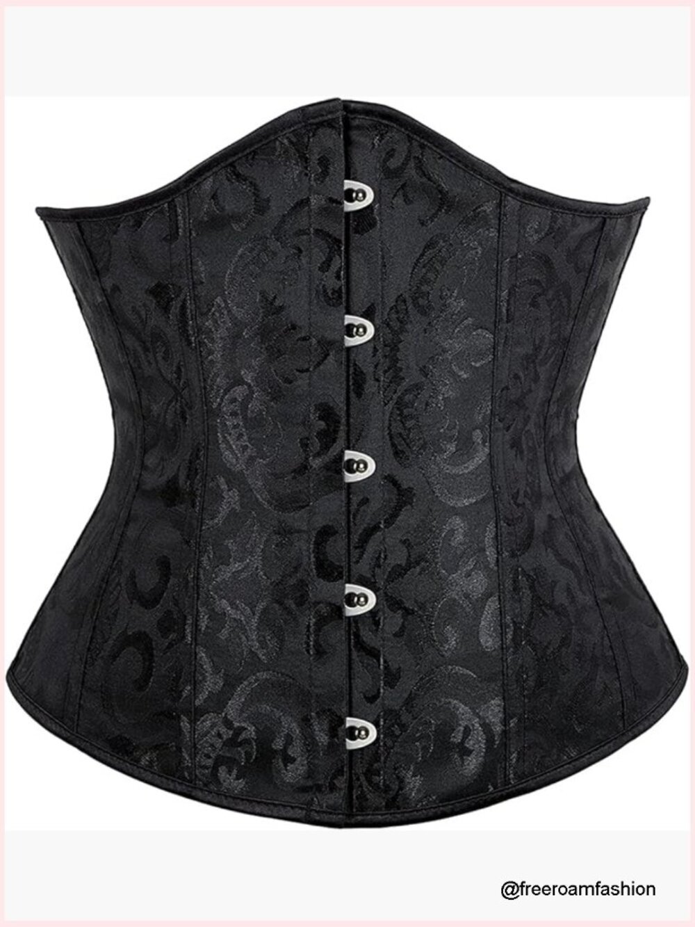 Underbust Boned Corset Waist Trainer Brocade Bustier
